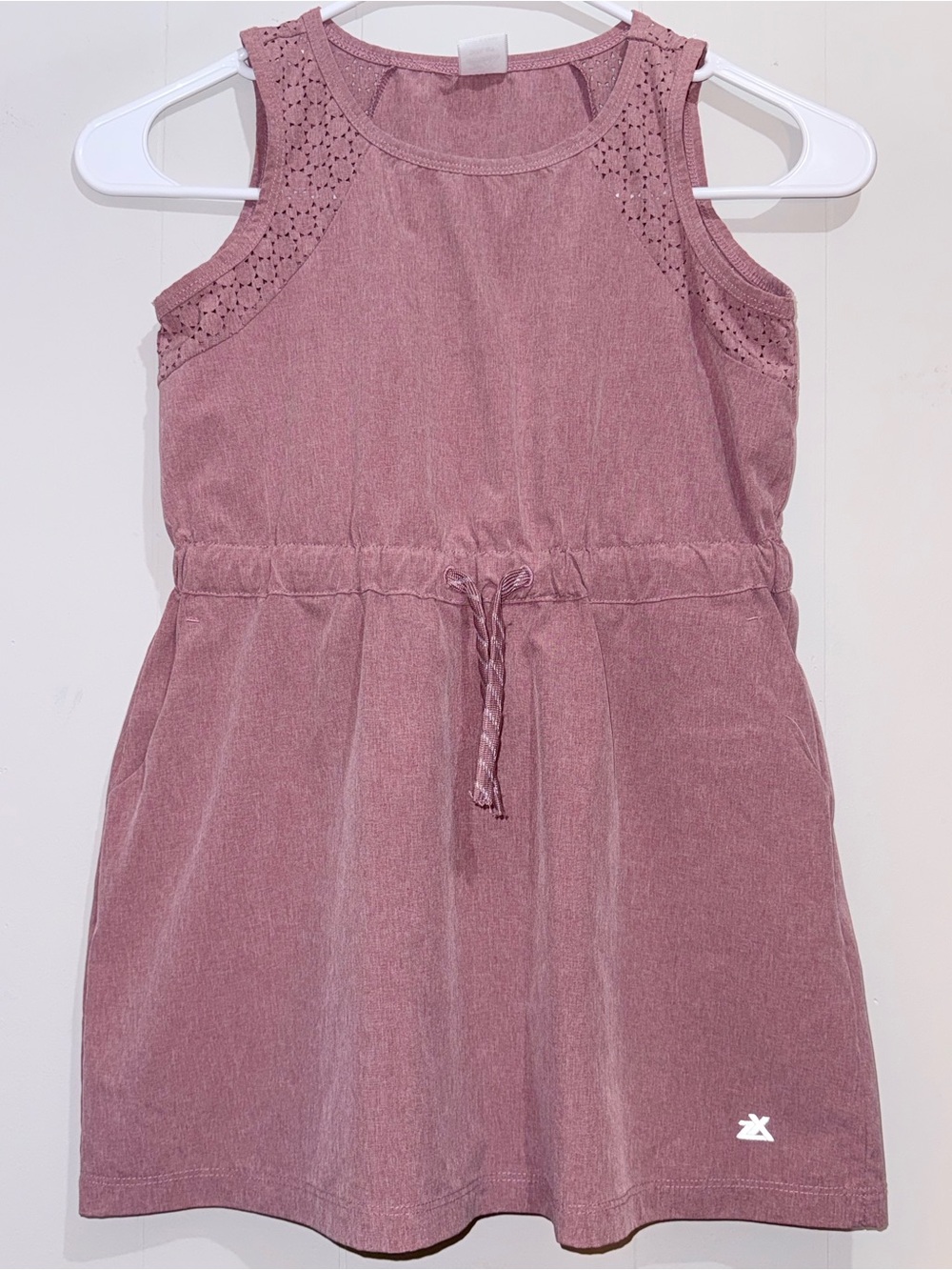 Zeroxposur Girls Active Dress & Shorts 2PC Set Rose Wood Size 6/7 EUC